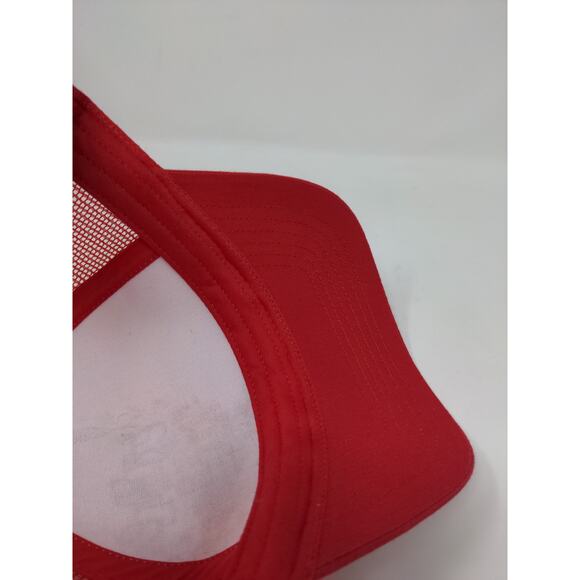 Screaming Eagles Meshback Snapback Trucker Hat OSFA Red & White - Picture 8 of 10